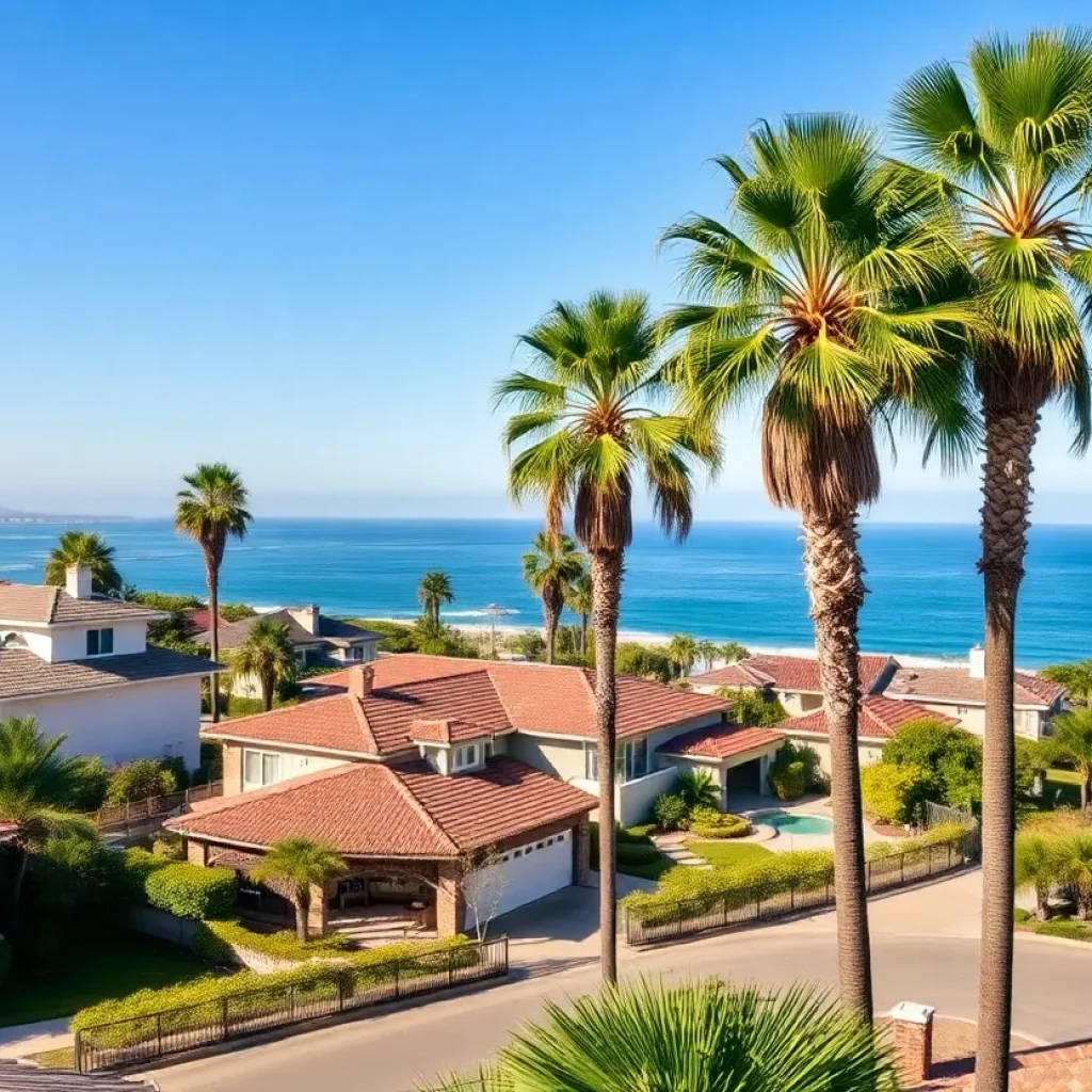 Upscale homes in Encinitas overlooking the ocean