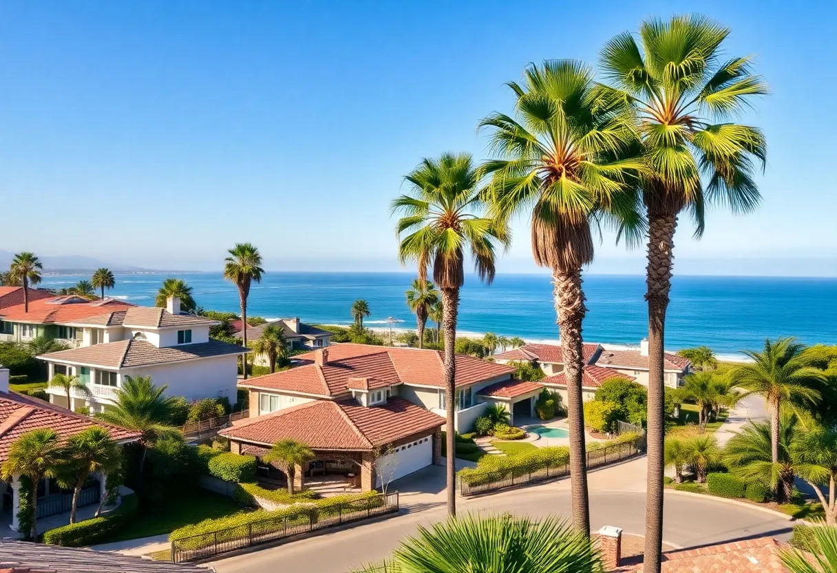 Upscale homes in Encinitas overlooking the ocean