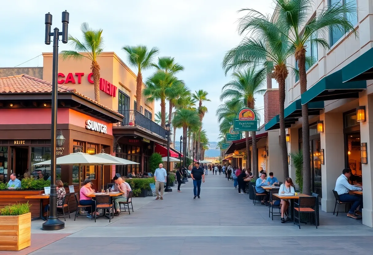 Outdoor dining scene featuring new restaurants in San Diego