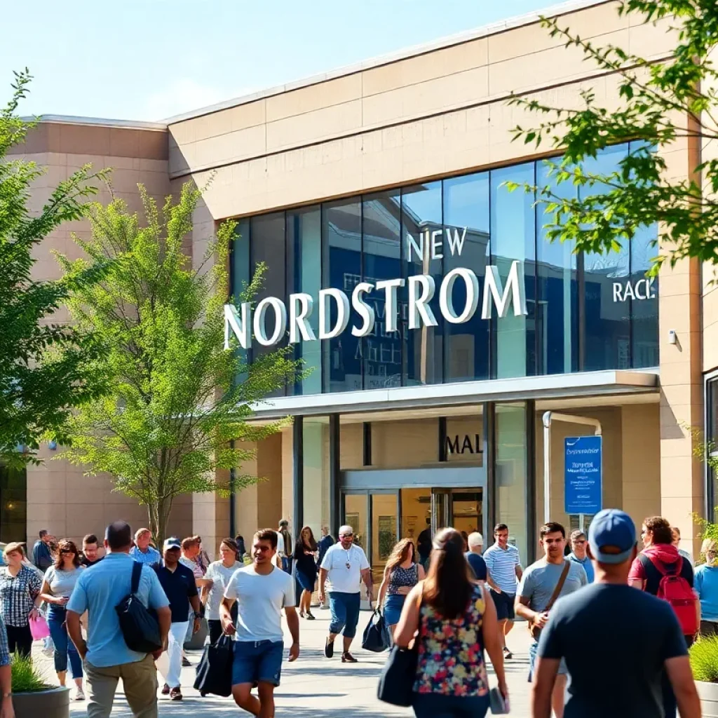 A new Nordstrom Rack store in a shopping center in Encinitas, CA