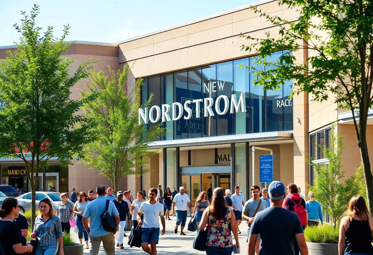 A new Nordstrom Rack store in a shopping center in Encinitas, CA