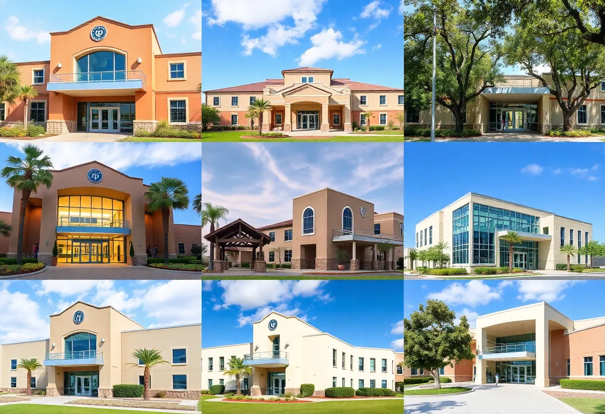 Collage of top private K-12 schools in San Diego area