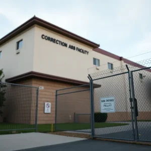 Exterior view of San Diego Central Jail