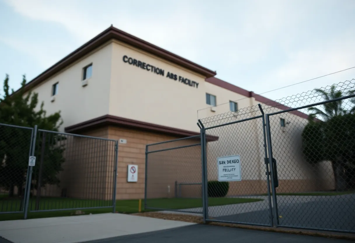 Exterior view of San Diego Central Jail