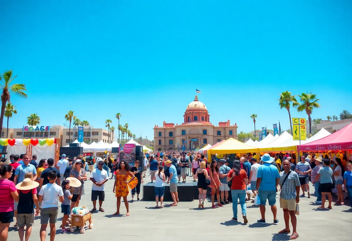 People enjoying various cultural events in San Diego.