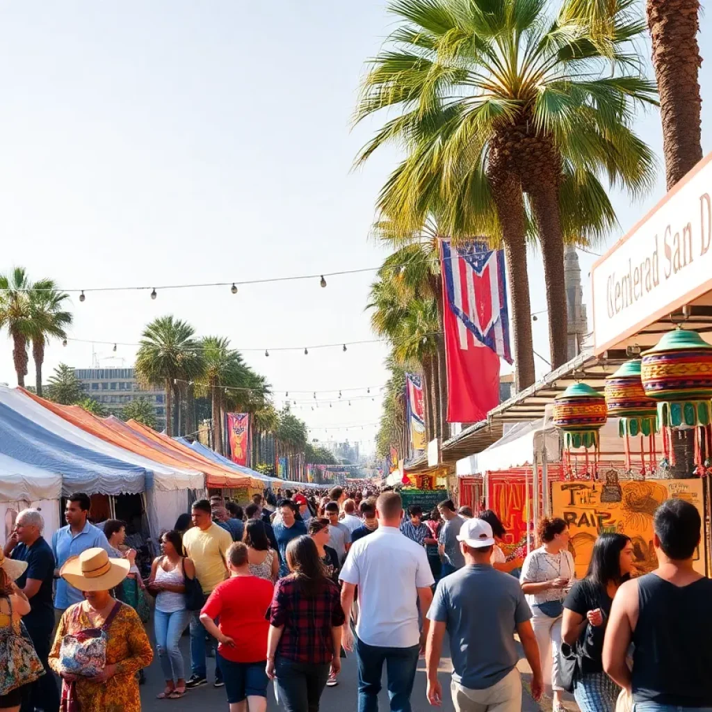 Cultural festival in San Diego with performances and local art.