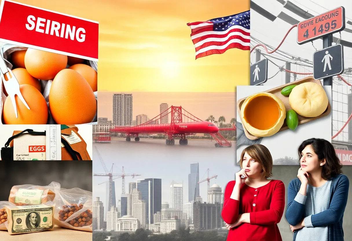 Economic landscape illustrating inflation in San Diego