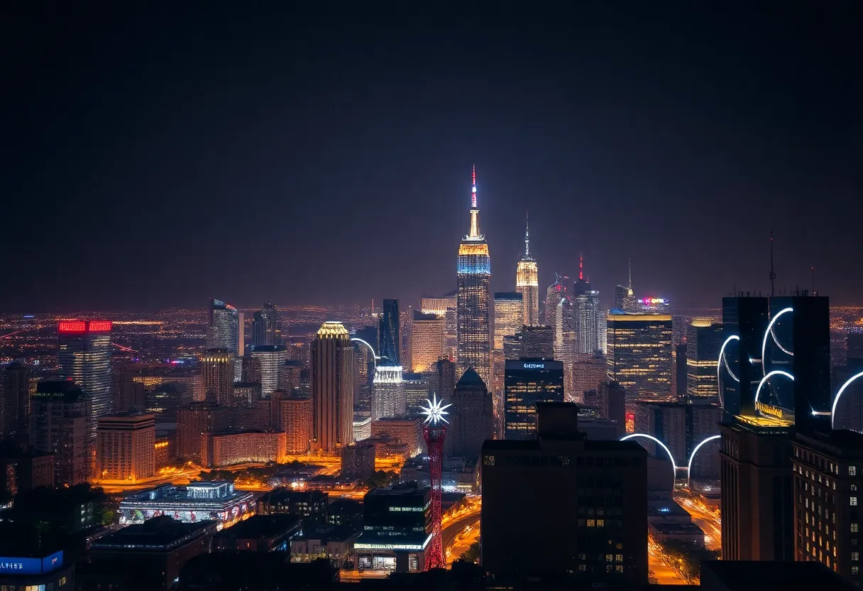 San Diego skyline with vibrant nightlife