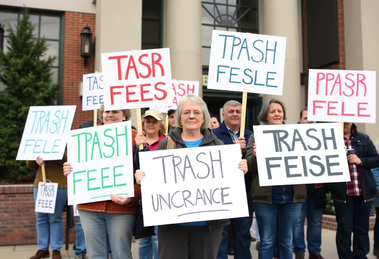 Protest against trash fee in San Diego