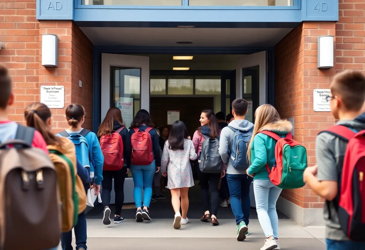 Students returning to a safe school environment in San Diego