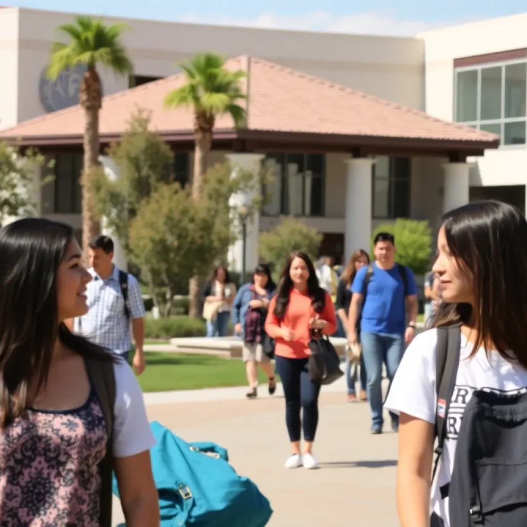 Students engaging in activities at SDSU Imperial Valley campus