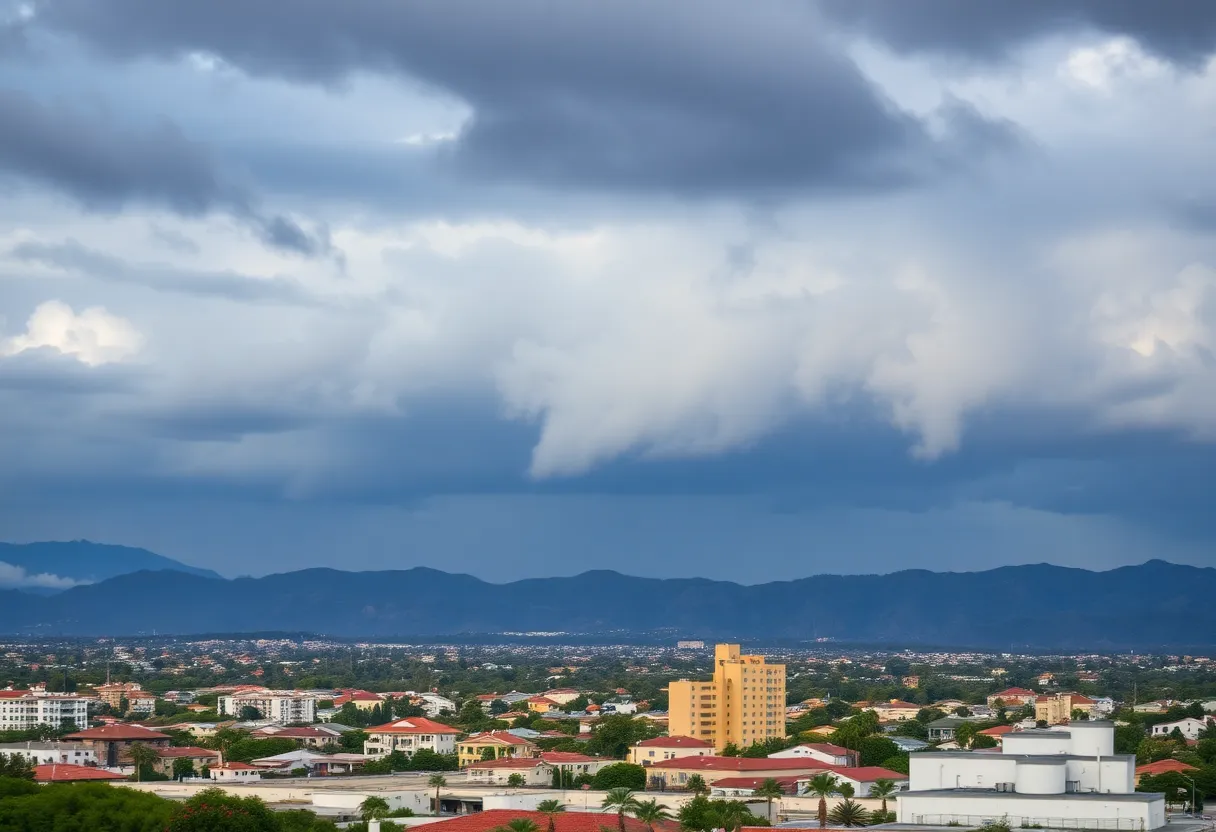 Scenic view of Southern California with changing weather patterns
