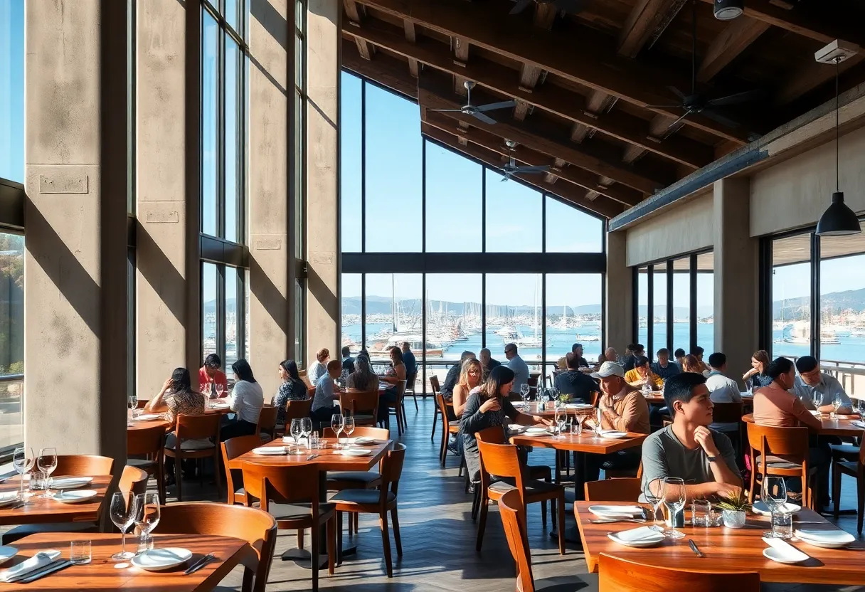 Interior of Sugarfish restaurant in Little Italy, San Diego