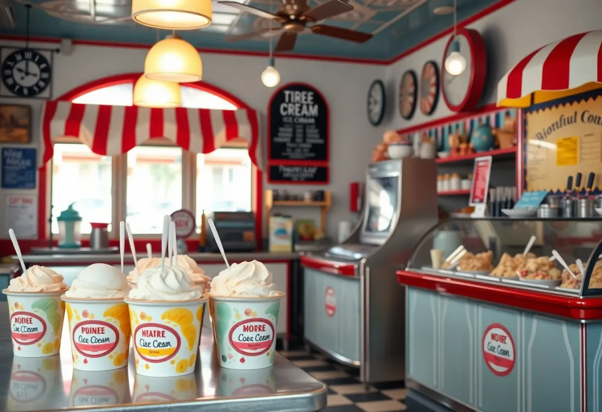 Thrifty Ice Cream Shop with colorful ice cream options