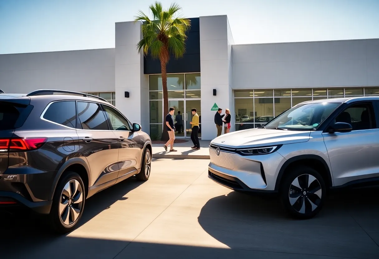 VinFast San Diego dealership showcasing electric vehicles
