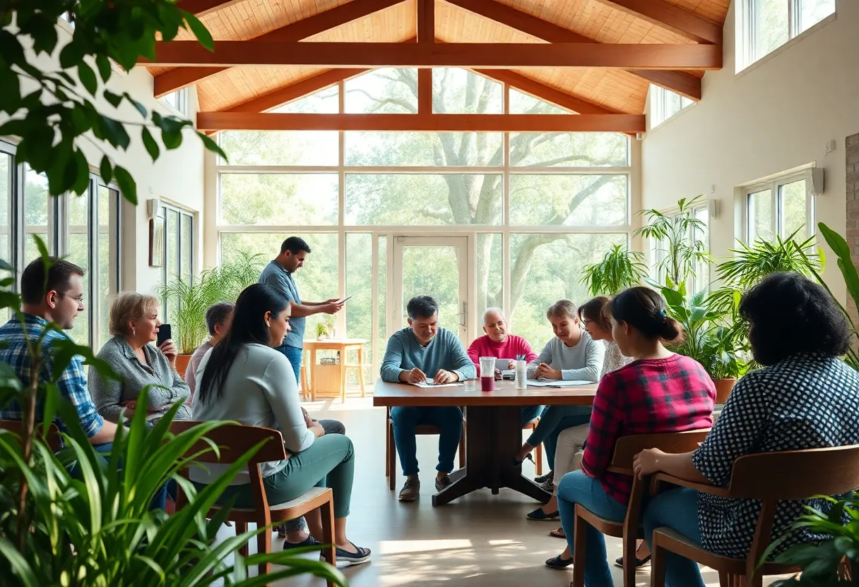A vibrant community center dedicated to recovery support.
