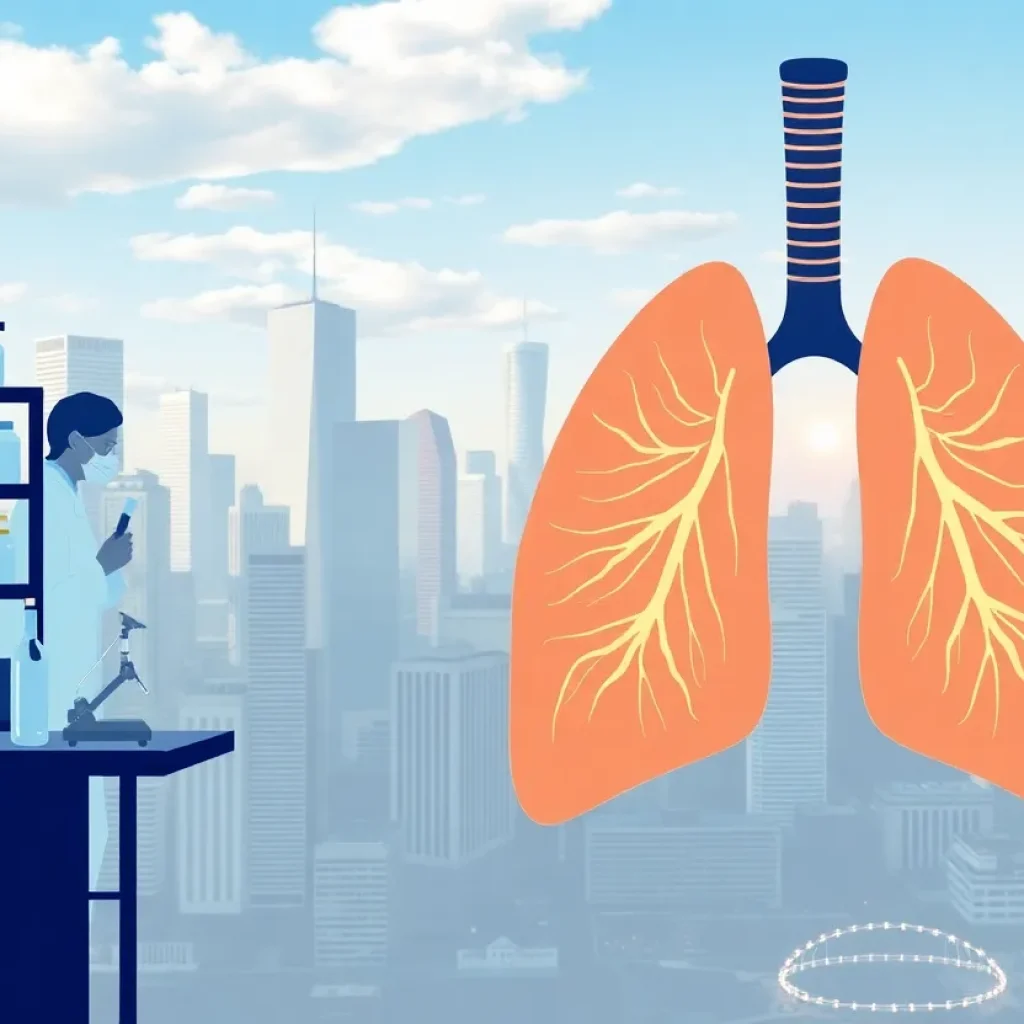 Researchers in a lab working on cystic fibrosis treatment