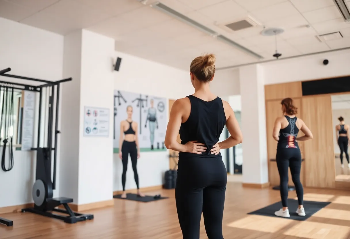 Interior of a fitness studio focused on biomechanics and chronic pain relief.