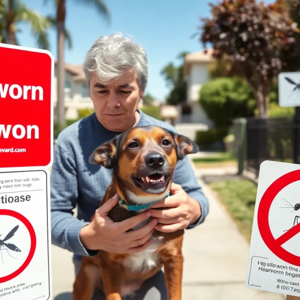Pet owner concerned about heartworm disease in San Diego