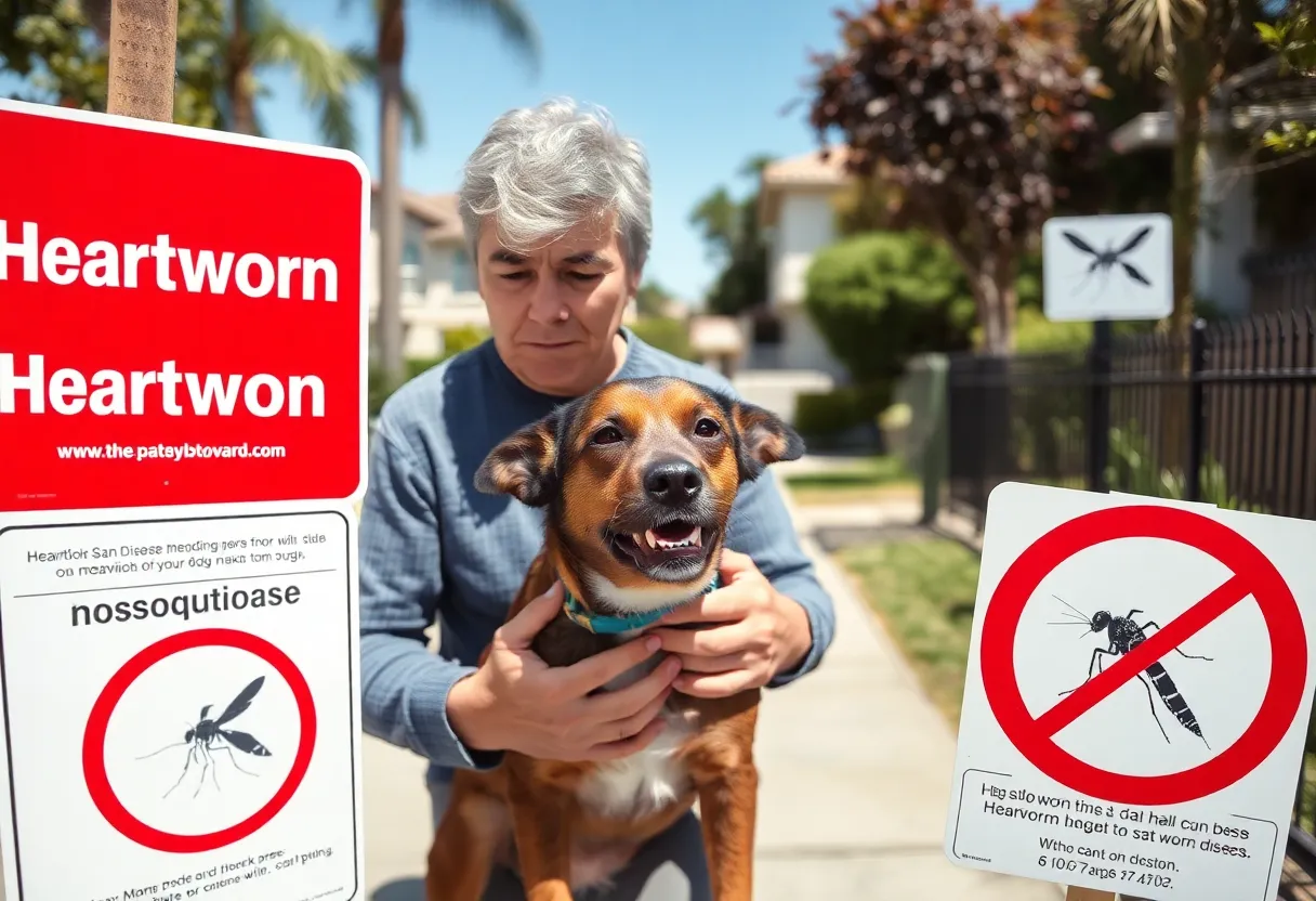 Pet owner concerned about heartworm disease in San Diego