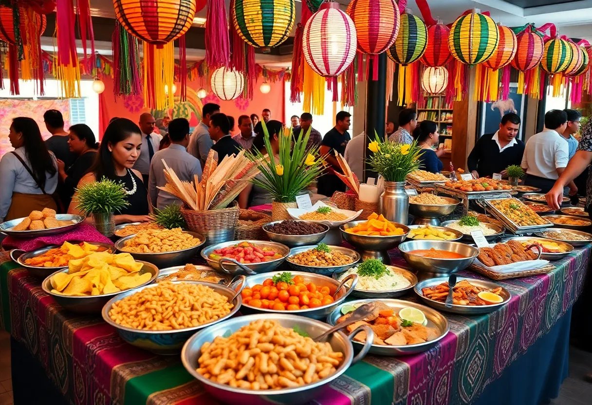 Diverse regional Mexican dishes displayed during Hispanic Heritage Month celebrations