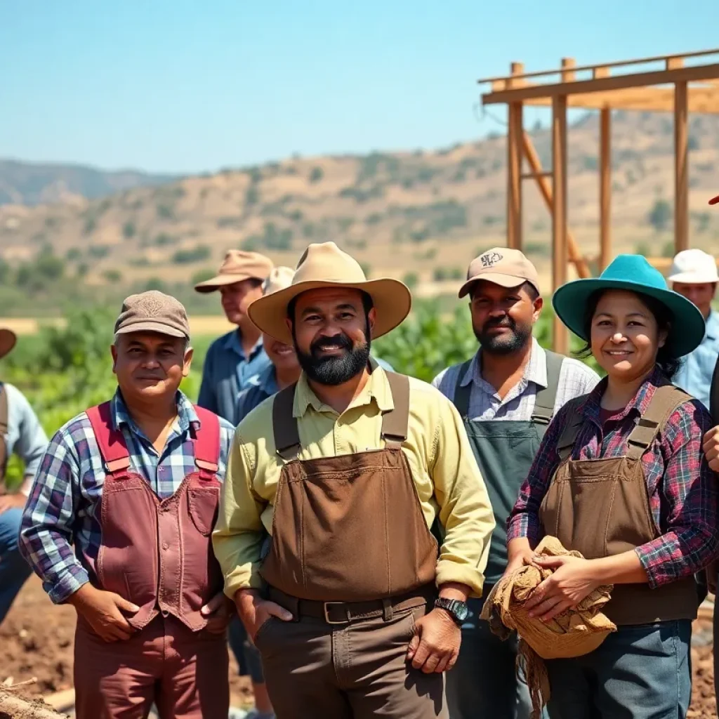 Diverse immigrant workers in agriculture and construction in California