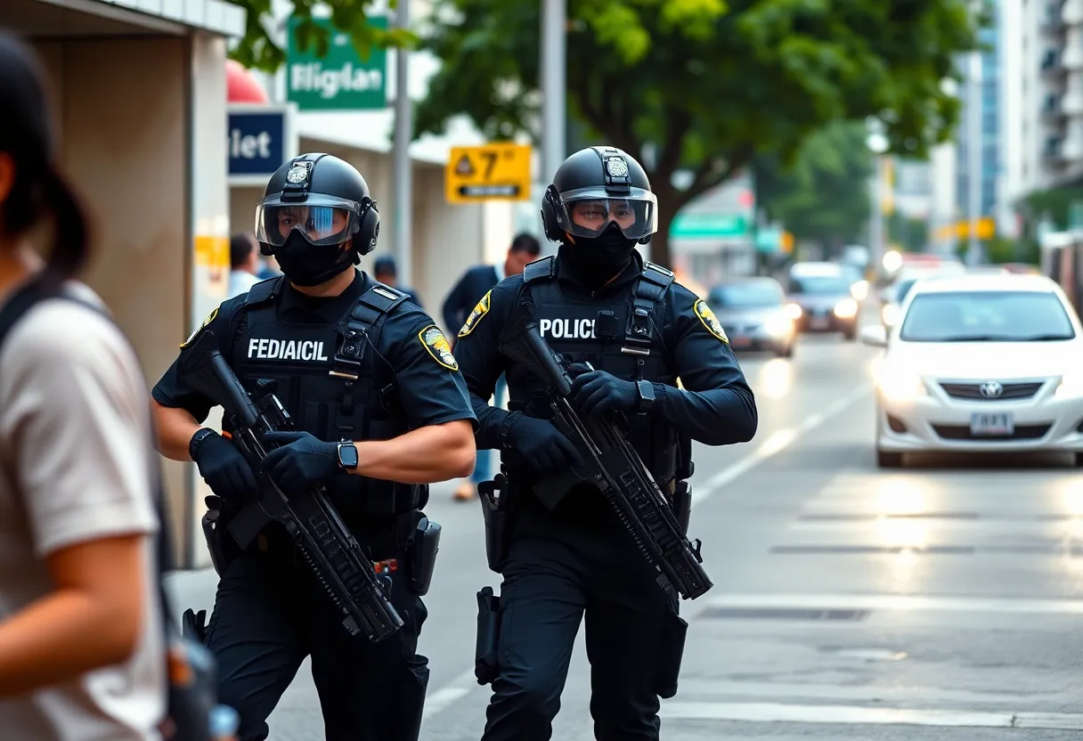 Federal agents conducting immigration enforcement