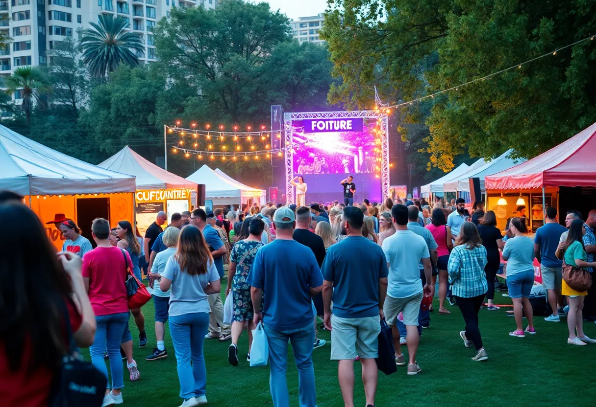 Festival goers at Labor Day weekend events in San Diego