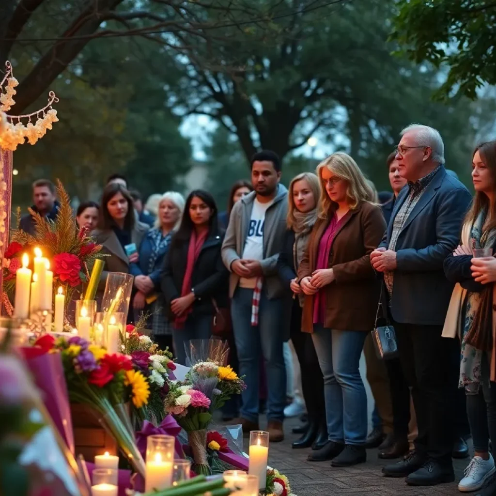 Community memorial for a woman in Lemon Grove