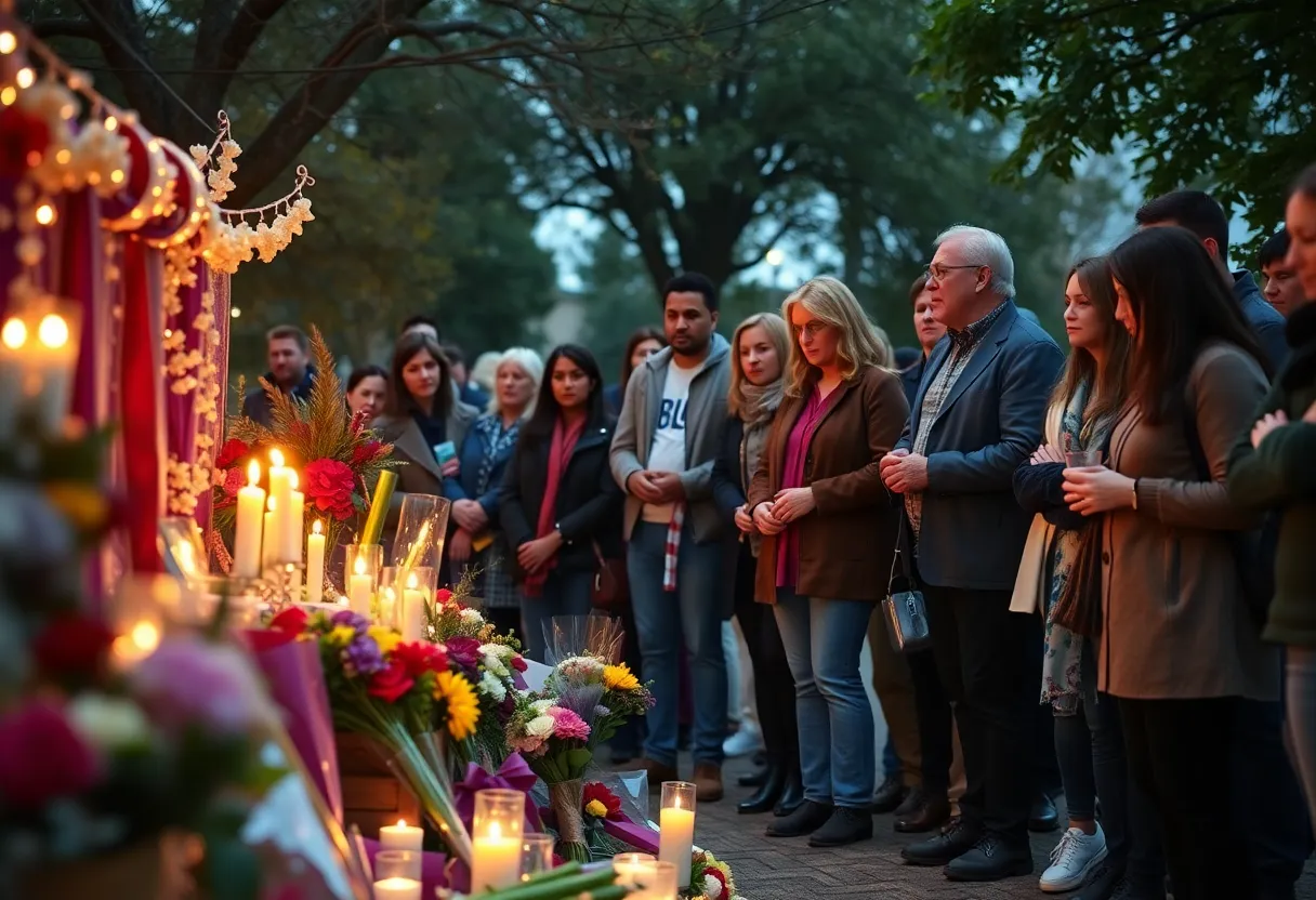 Community memorial for a woman in Lemon Grove