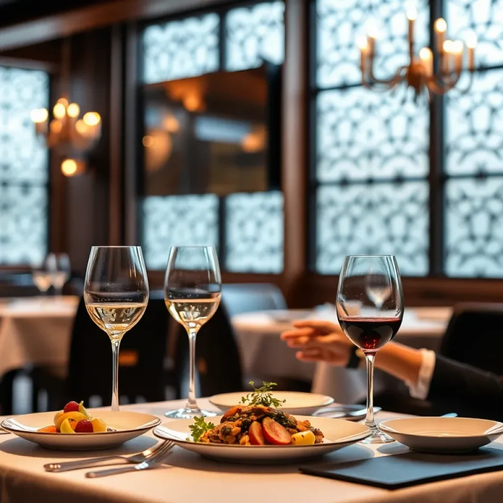 Multi-course meal at Lilo restaurant in Carlsbad