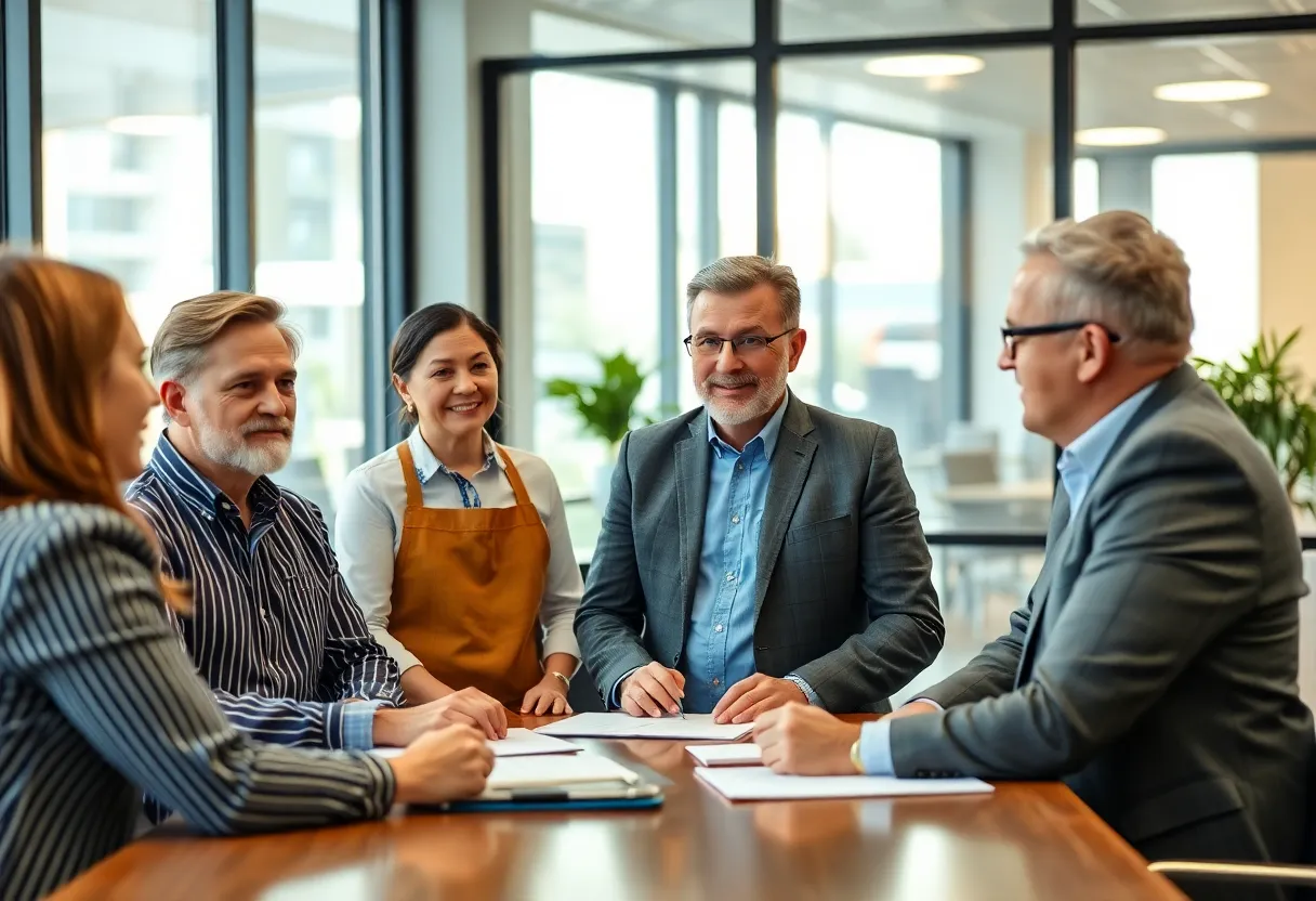 Consultants working with restaurant owners on payroll compliance