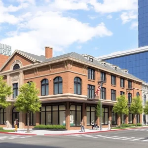 Rendering of the old Central Library redevelopment project in San Diego.