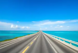 Scenic view of the Overseas Highway and Seven Mile Bridge