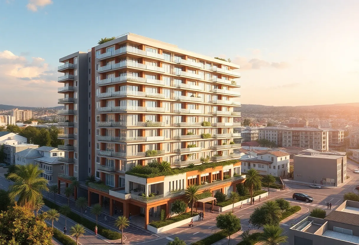 Rendering of the proposed 22-story residential development in Pacific Beach, San Diego.