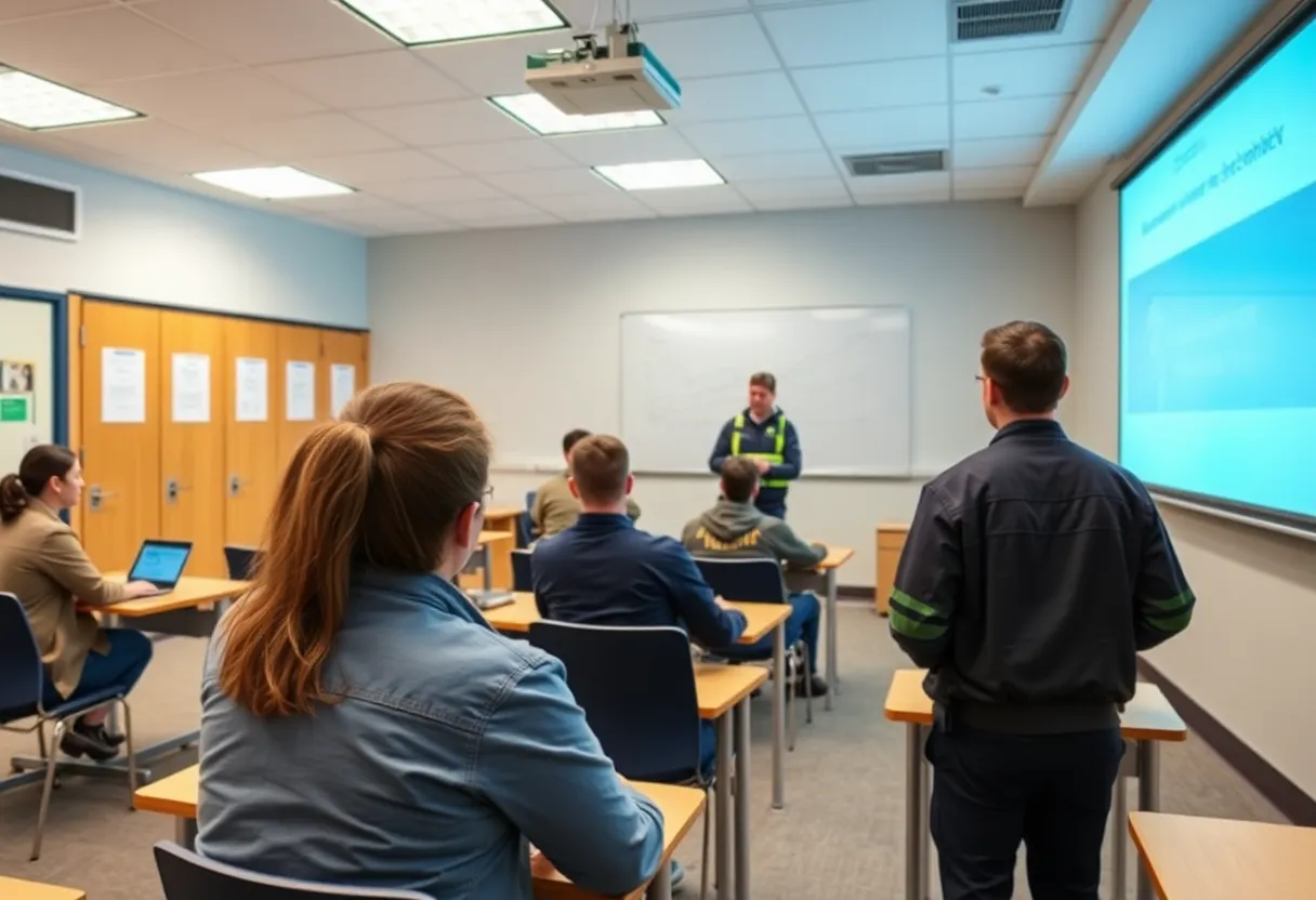 Students participating in Public Safety Management training at Miramar College
