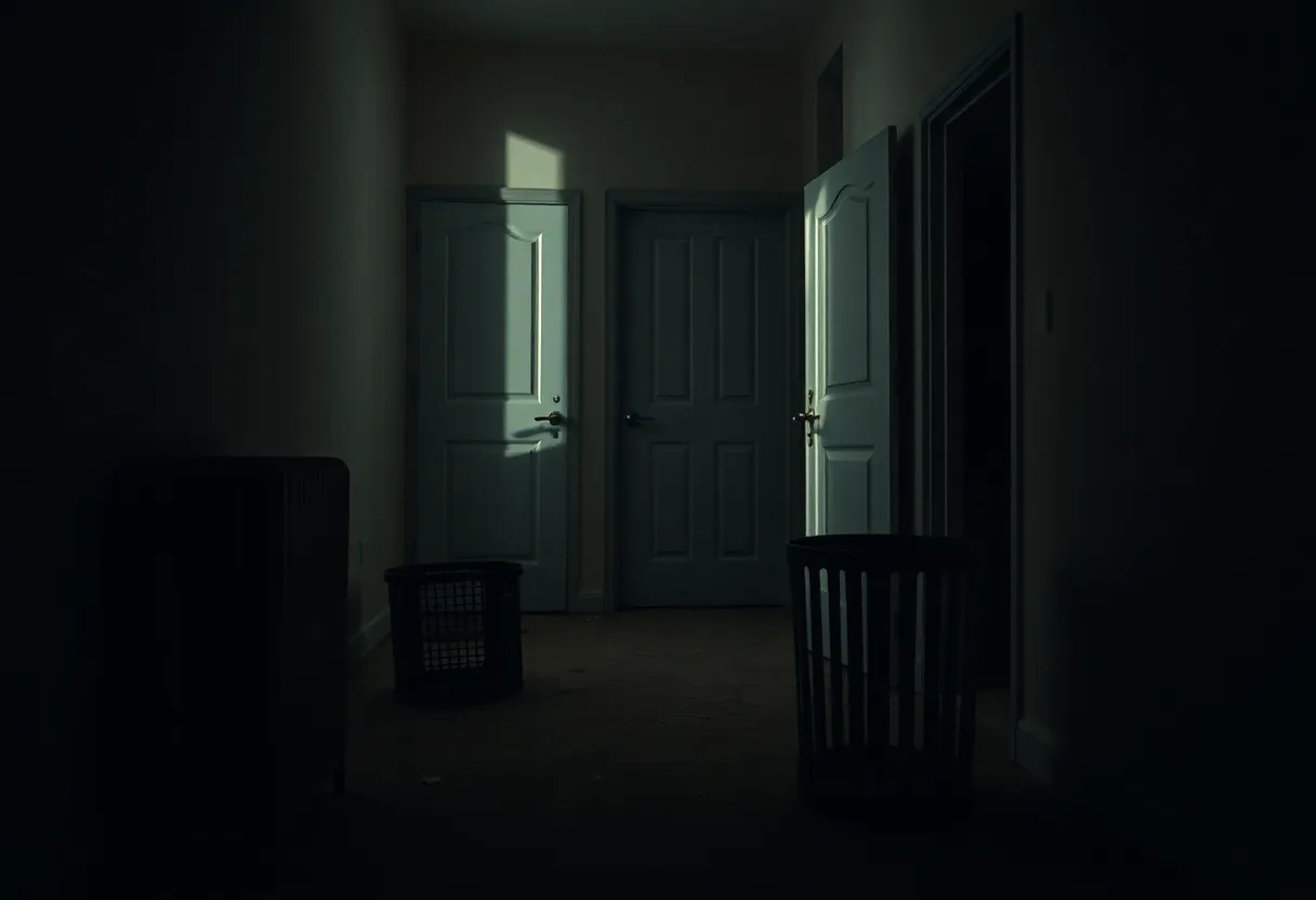 Empty apartment with remnants of a life lost