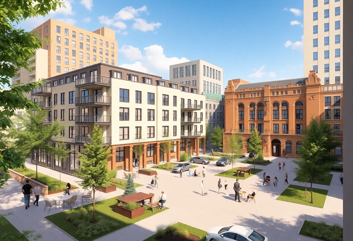 Conceptual image of affordable housing development in San Diego