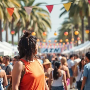 Vibrant community festival in San Diego with people enjoying local culture.