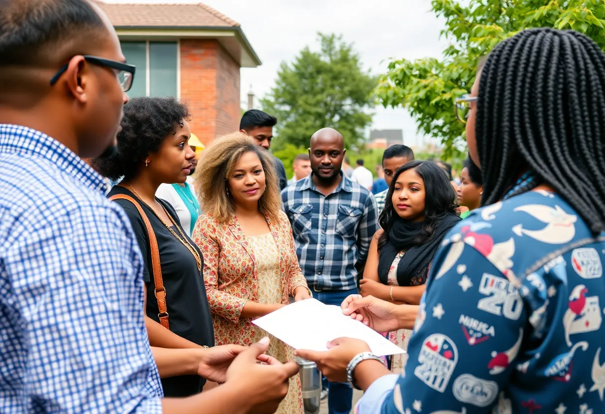 Community members participating in clean energy initiatives