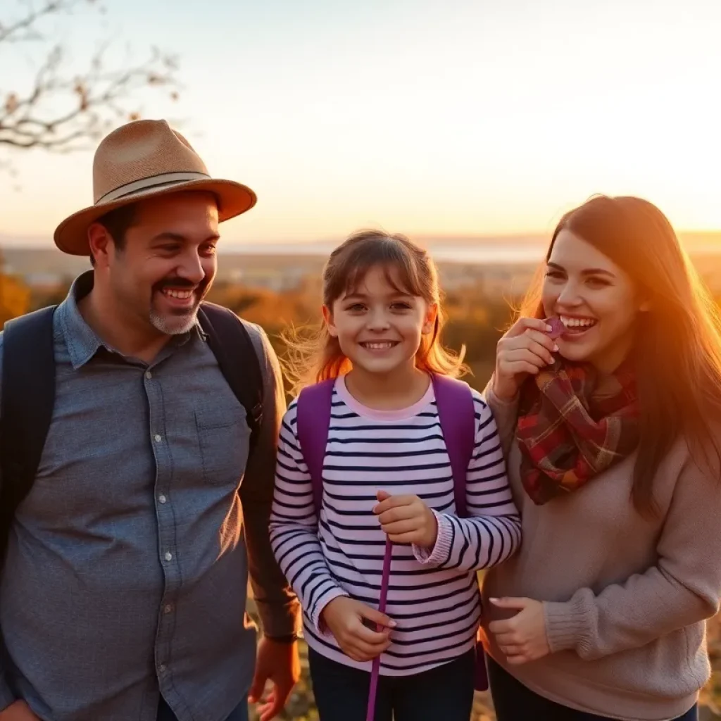 Families enjoying fall activities in San Diego