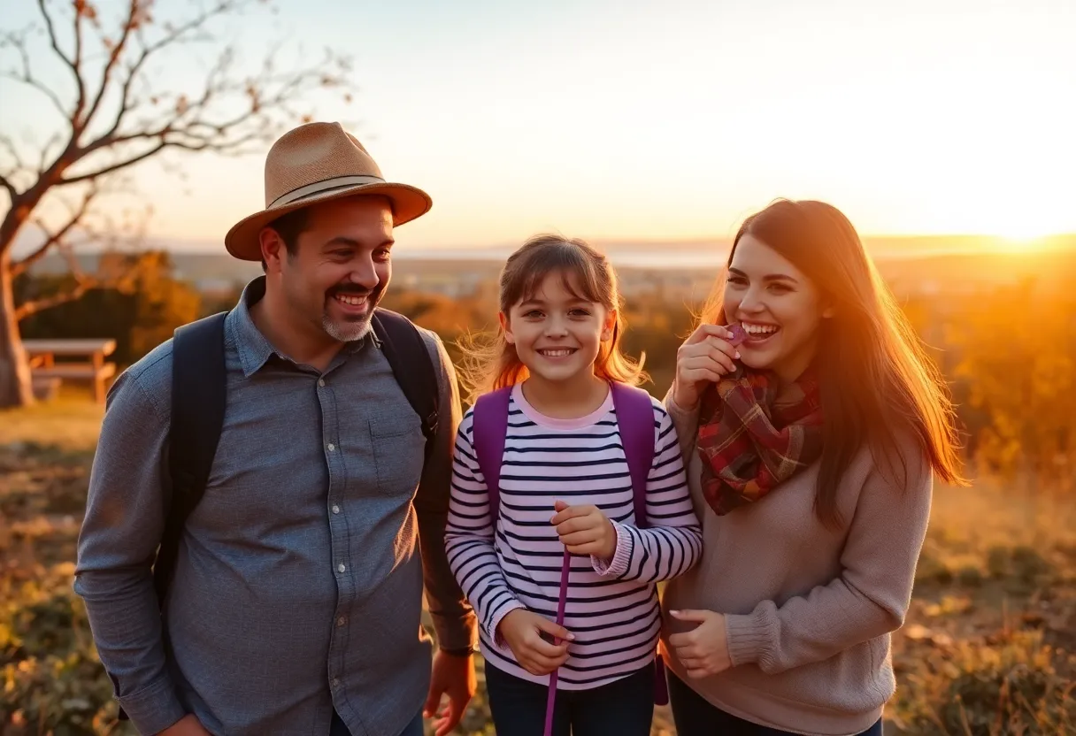 Families enjoying fall activities in San Diego