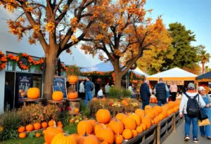 A vibrant scene of San Diego's Halloween celebrations