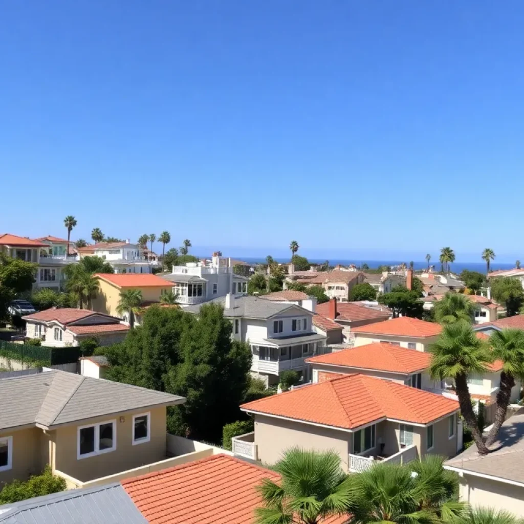 Colorful homes in a San Diego neighborhood