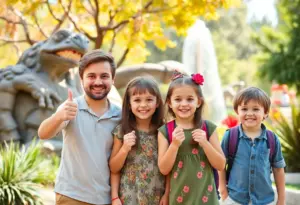 Families enjoying activities during San Diego's Kids Free Month