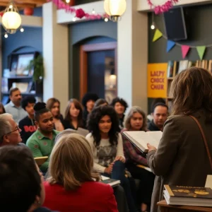Audience enjoying a poetry reading in San Diego