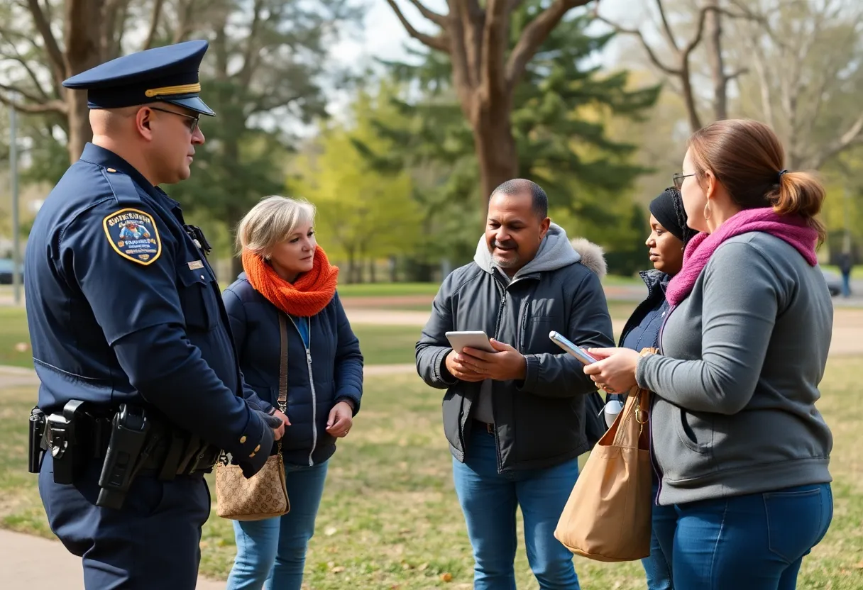 Officers from San Diego Police engaging with community members to support addiction recovery