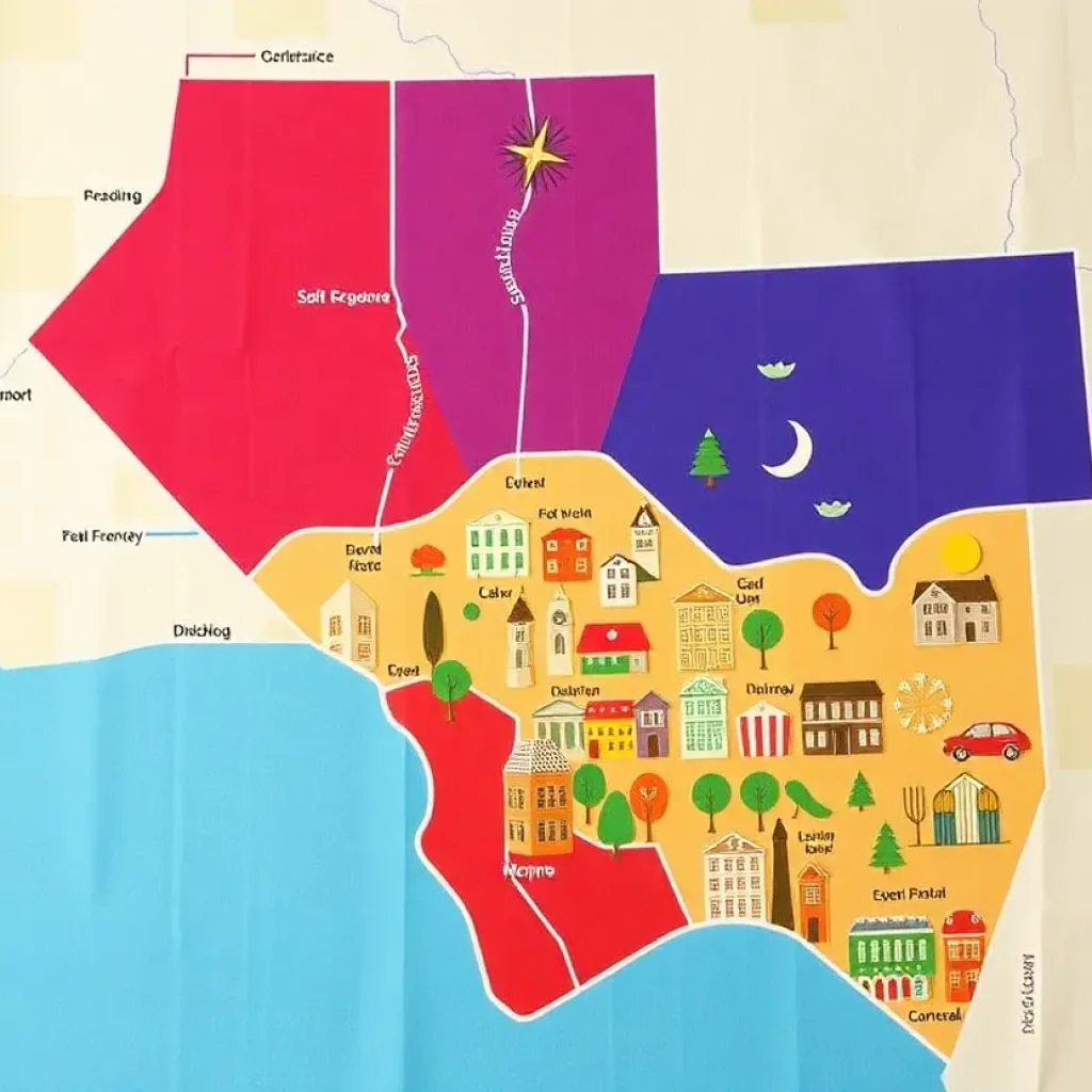 Map illustrating proposed district changes in San Diego for Proposition 50