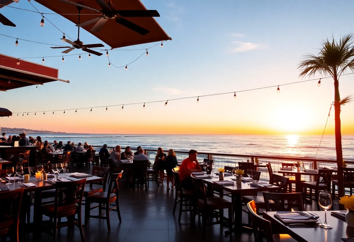 Beautiful San Diego waterfront dining with ocean views