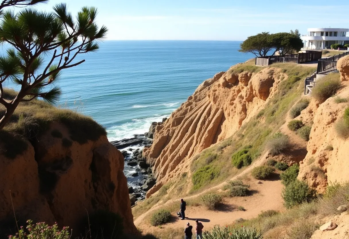 View of Sunset Cliffs showcasing proposed coastal protection measures